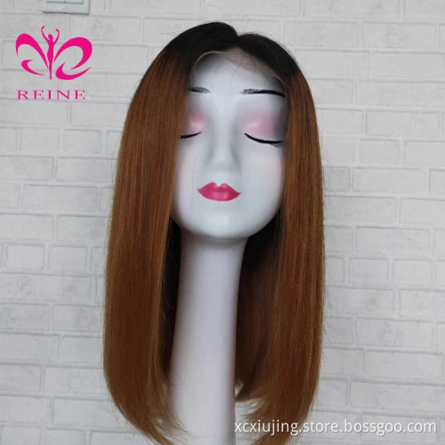 Short Bob Ombre 1b/30 Color 13*4 Lace Front Middle Ratio 8/10/12/14 inch Human Hair Wigs Brazilian Remy Hair Pre-Plucked Wigs